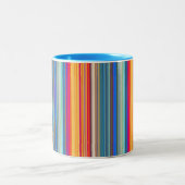 Multicolor-Streifenmuster Zweifarbige Tasse (Mittel)