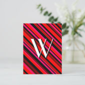 Multicolor Stripe Postkarte (Stehend Vorderseite)