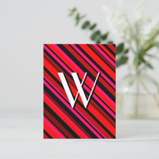 Multicolor Stripe Postkarte (Stehend Vorderseite)