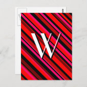 Multicolor Stripe Postkarte (Vorne/Hinten)