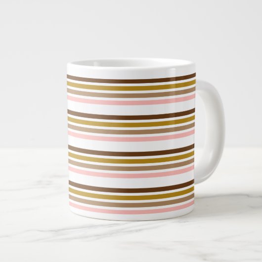 Multicolor Stripe Tee Jumbo-Tasse (Vorderseite Rechts)