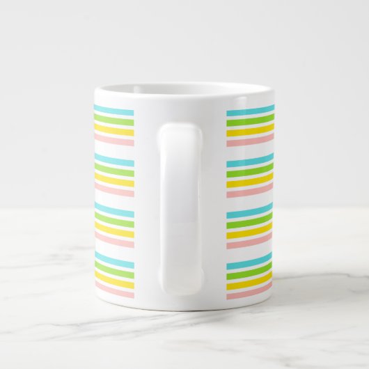 Multicolor Stripe Tee Jumbo-Tasse (Rückseite)