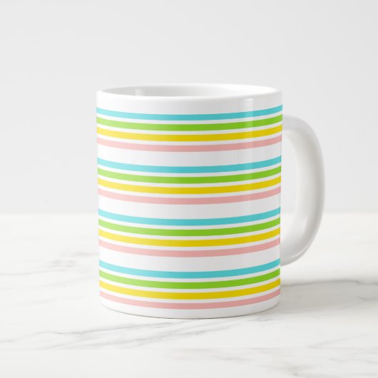 Multicolor Stripe Tee Jumbo-Tasse (Vorderseite Rechts)