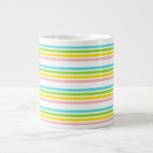 Multicolor Stripe Tee Jumbo-Tasse (Vorderseite)