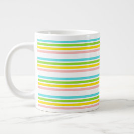Multicolor Stripe Tee Jumbo-Tasse