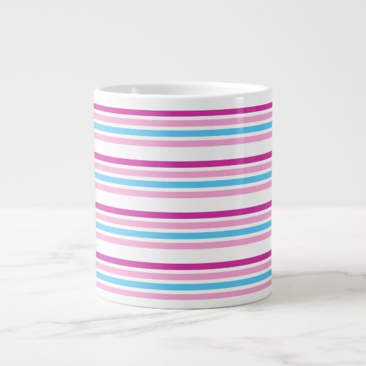 Multicolor Stripe Tee Jumbo-Tasse (Vorderseite)