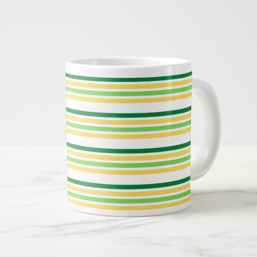 Multicolor Stripe Tee Jumbo-Tasse (Vorderseite Rechts)