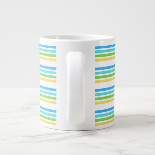 Multicolor Stripe Tee Jumbo-Tasse (Rückseite)