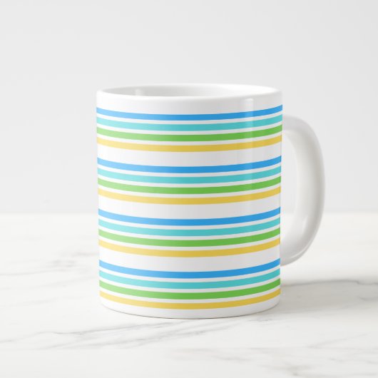Multicolor Stripe Tee Jumbo-Tasse (Vorderseite Rechts)