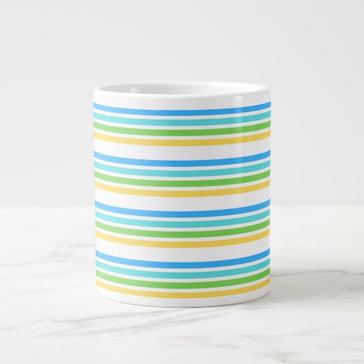Multicolor Stripe Tee Jumbo-Tasse (Vorderseite)