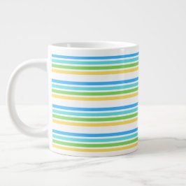 Multicolor Stripe Tee Jumbo-Tasse