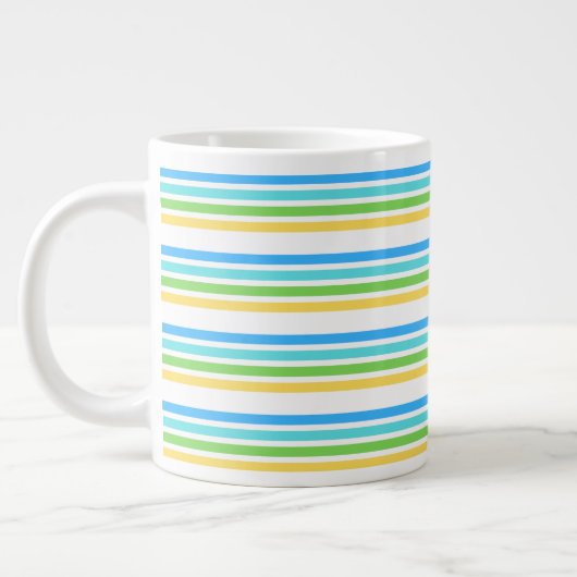Multicolor Stripe Tee Jumbo-Tasse (Links)