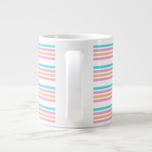 Multicolor Stripe Tee Jumbo-Tasse (Rückseite)