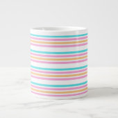 Multicolor Stripe Tee Jumbo-Tasse (Vorderseite)
