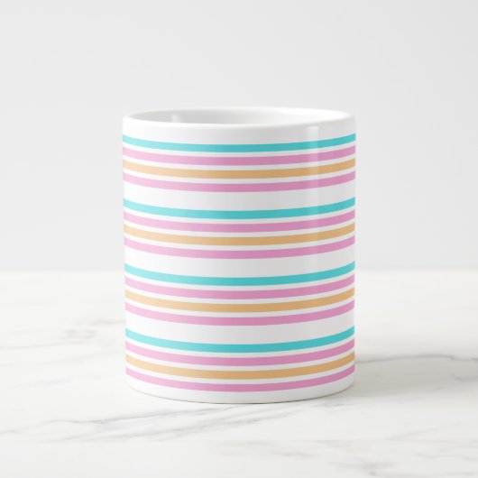 Multicolor Stripe Tee Jumbo-Tasse (Vorderseite)