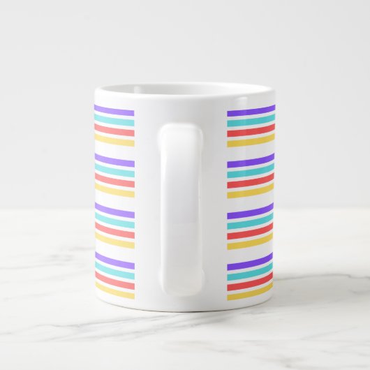 Multicolor Stripe Tee Jumbo-Tasse (Rückseite)
