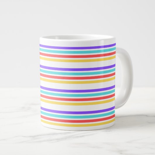 Multicolor Stripe Tee Jumbo-Tasse (Vorderseite Rechts)