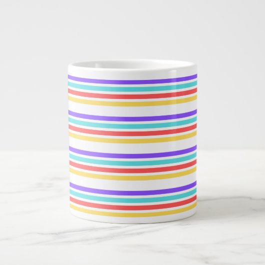 Multicolor Stripe Tee Jumbo-Tasse (Vorderseite)