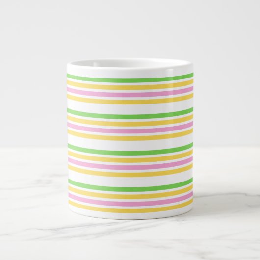 Multicolor Stripe Tee Jumbo-Tasse (Vorderseite)