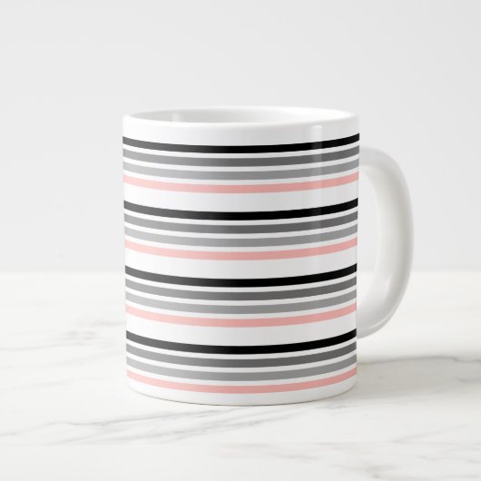 Multicolor Stripe Tee Jumbo-Tasse (Vorderseite Rechts)
