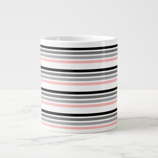Multicolor Stripe Tee Jumbo-Tasse (Vorderseite)