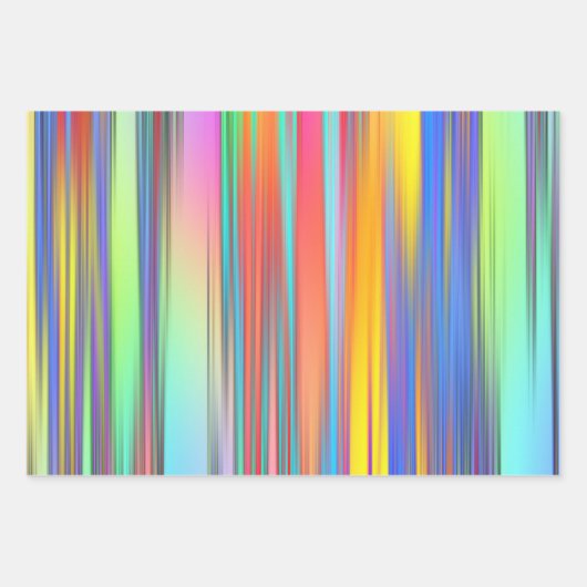 Multicolor Stripes Artistic Geschenkpapier Set (Vorderseite 3)