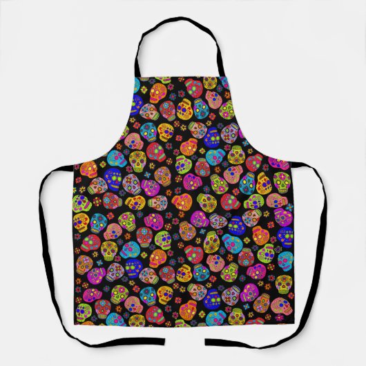 Multicolor Sugar Skulls Schürze (Vorderseite)