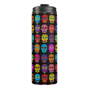 Multicolor Sugar Skulls Thermosbecher