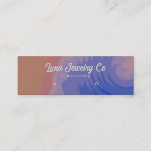Multicolor Surf Wave Jewelier Business Card Mini Visitenkarte (Vorderseite)
