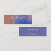 Multicolor Surf Wave Jewelier Business Card Mini Visitenkarte (Vorne/Hinten)