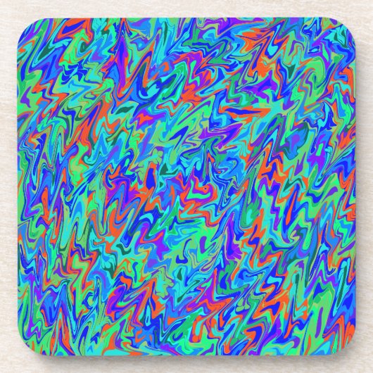 Multicolor Swirl Getränkeuntersetzer (Vorderseite)
