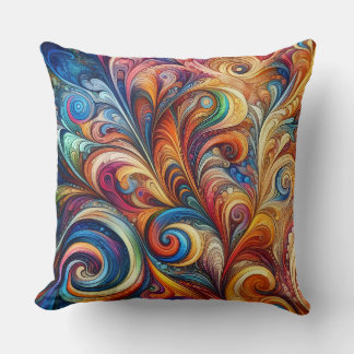 Multicolor Swirls Kissen