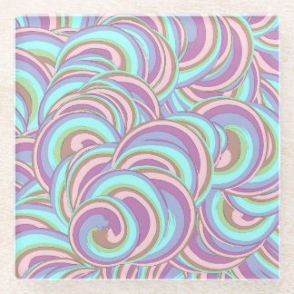 Multicolor Swirls Pattern Glasuntersetzer
