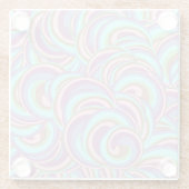 Multicolor Swirls Pattern Glasuntersetzer (Rückseite)