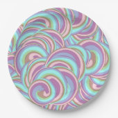 Multicolor Swirls Pattern Pappteller (Vorderseite)