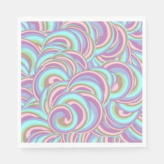 Multicolor Swirls Pattern Serviette (Vorderseite)