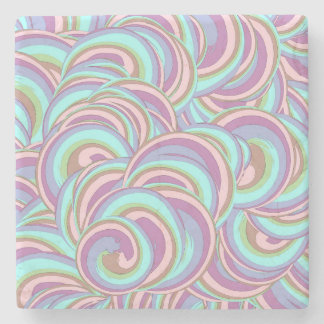 Multicolor Swirls Pattern Steinuntersetzer