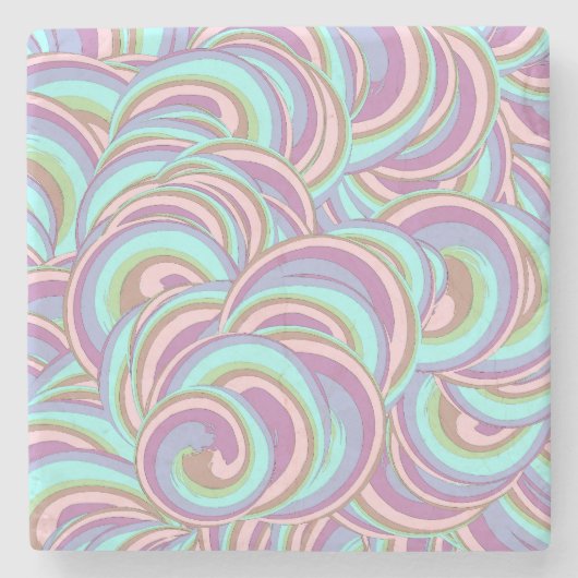Multicolor Swirls Pattern Steinuntersetzer (Vorderseite)