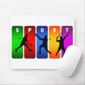 Multicolor Tennis Emblem (männlich) Mousepad (Mit Mouse)