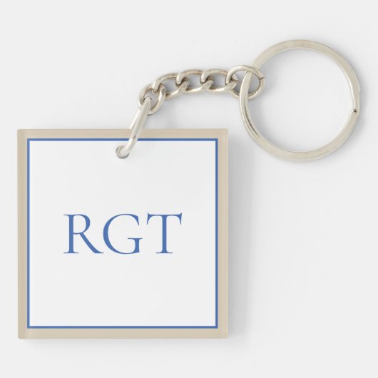 Multicolor Tiles w/ Initials Schlüsselanhänger (Rückseite)