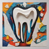 Multicolor Tooth Design Poster (Vorne)