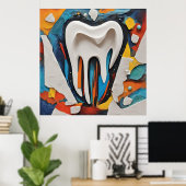 Multicolor Tooth Design Poster (Heimbüro)