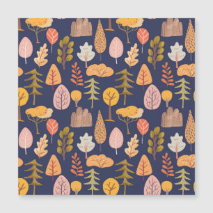 Multicolor Trees: Mittelherbst Vintag Magnetkarte