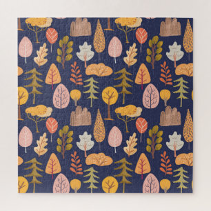 Multicolor Trees: Mittelherbst Vintag Puzzle
