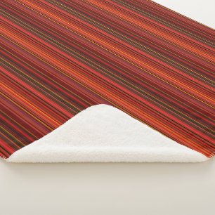 Multicolor - Trendy Style - Streifenmuster Sherpadecke