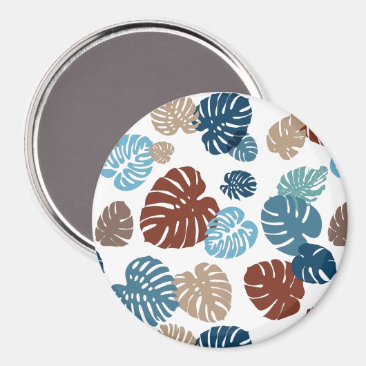 Multicolor Tropical Blätter 11 Magnet (Vorderseite/Rückseite)