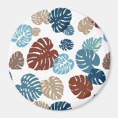 Multicolor Tropical Blätter 11 Magnet (Vorne)
