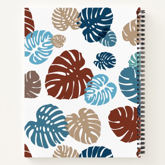 Multicolor Tropical Blätter 11 Notizblock (Rückseite)