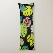 Multicolor Tropical Blätter 2 Seitenschläferkissen (Rückseite (Vertikal))