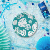 Multicolor Tropical Blätter 3 Pappteller (Party)